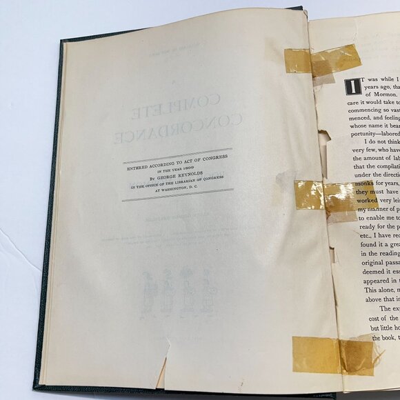 A Complete Concordance of the Book of Mormon Elder George Reynolds 1900 1st Ed - Picture 3 of 16